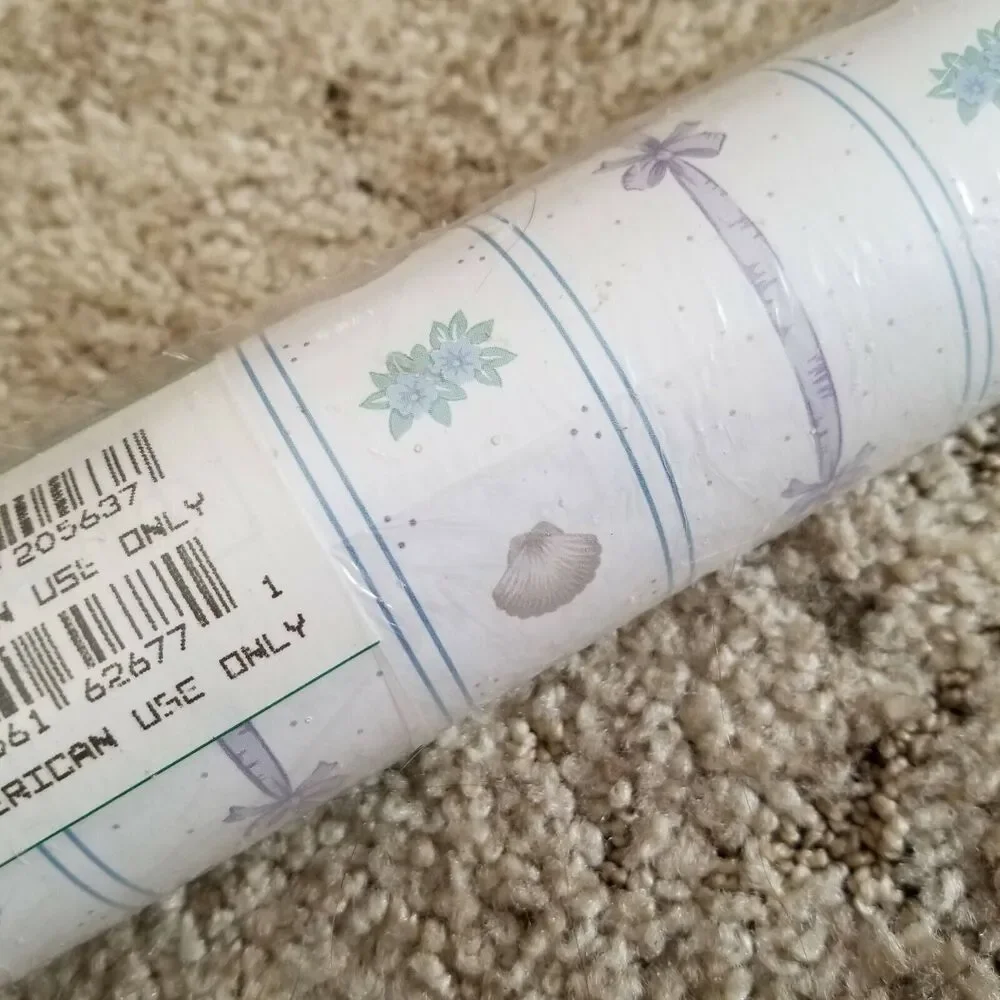 Two Maxwell Wallcovering Pattern No. 7062677 Ocean and 7049401 Run1 Flower